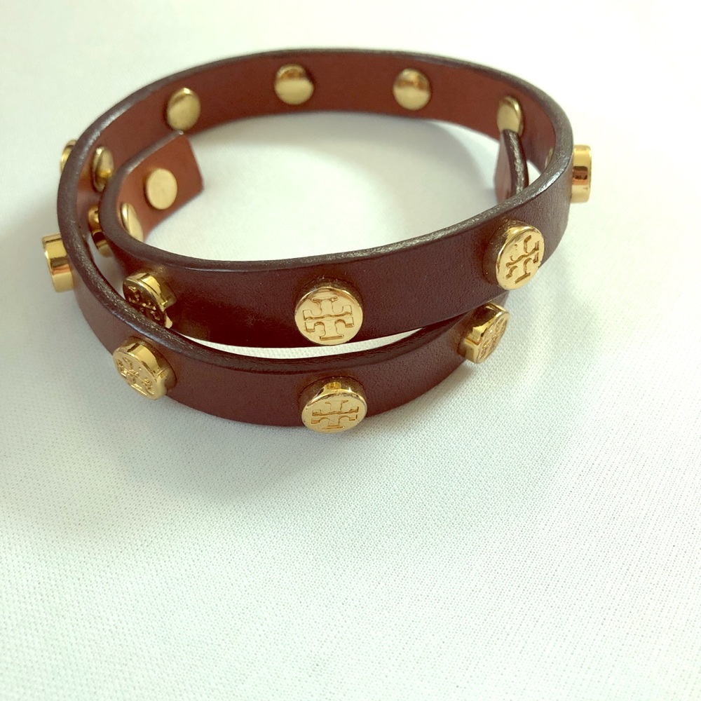 Tory Burch Leather Logo Bracelet